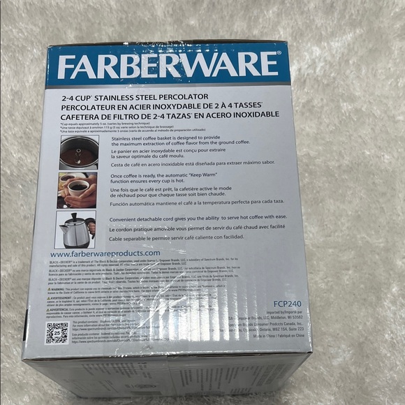 Farberware Stainless Steel Percolator with Black Handle - Picture 3 of 7